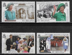 St Helena Scott #'s 740 - 743 MNH