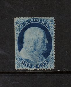 USA #22 Mint Fine Unused (No Gum) Perfs Trimmed At Left **With Certificate**