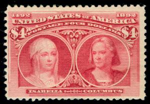 MOMEN: US STAMPS #244 MINT OG H FRESH