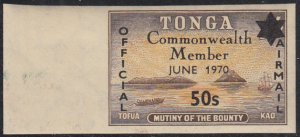 Tonga 1970 MH Sc #CO31 50s on 5sh Mutiny of the Bounty Official Airmail Commo...