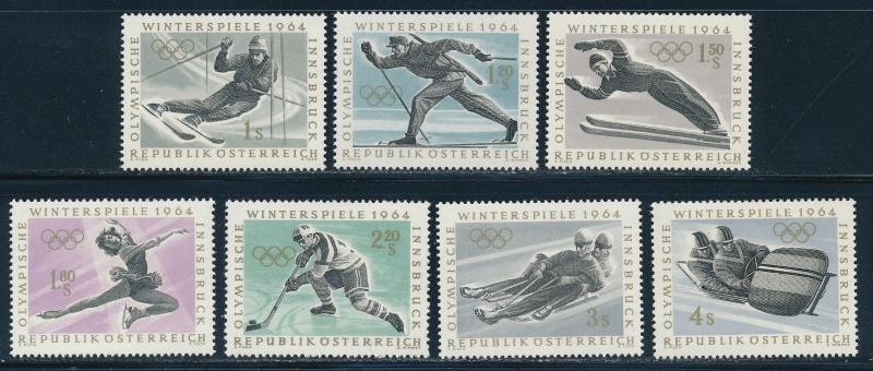 Austria - Innsbruck Olympic Games MNH Set #711-17 (1964) 