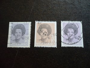 Stamps - Netherlands - Scott# 632-634 - Used Part Set of 3 Stamps