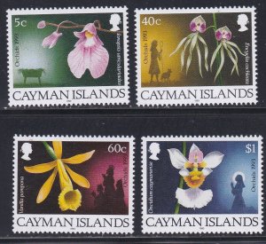 Cayman Islands # 672-675, Christmas - Orchids,  Mint NH, 1/2 Cat