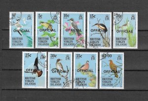 BRITISH VIRGIN ISLANDS 1988 SG O16/34 (1986 REPRINTS) USED Cat £18.60