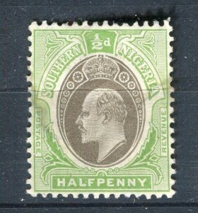 SOUTHERN NIGERIA; Early 1900s Ed VII issue fine used Shade of 1/2d. value