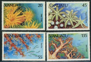 Vanuatu #426-429 Corals Marine Life Postage Stamps 1986 Mint LH