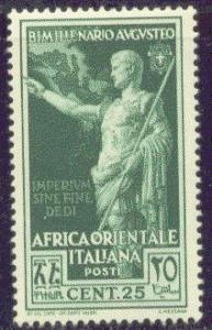 ITAL.E.AFRICA 23 MINT OG 1938 25c CAESAR MILLENARY