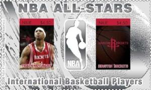 Niue 2007 - NBA All Stars Tracy McGrady Houston Rockets Silver stamp Scott #810