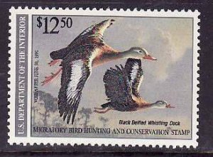 USA-Sc#RW57-unused NH $12.50 Migratory Bird hunting Stamp-Ducks-1991-