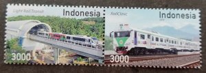 *FREE SHIP Indonesia Railway 2018 Train Transport Vehicle Locomotive (stamp) MNH