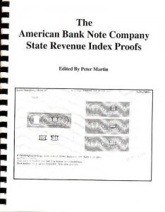 American Bank Note Company State Revenue Index Proofs, gently used. 500+ pages