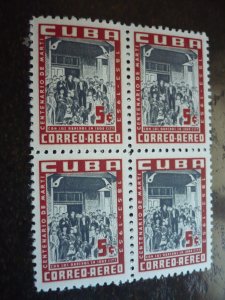 Stamps - Cuba - Scott# C79-C89 - Mint Hinged Set of 11 Airmail Stamps in Blocks