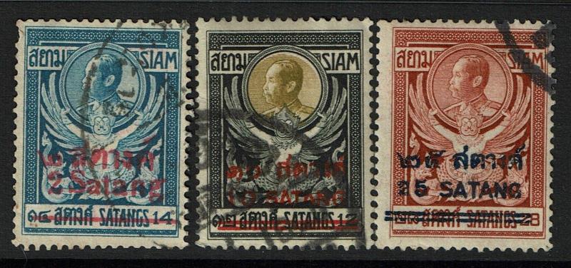 Thailand SC# 163, 223 and 224, Used, Hinge Remnant - S1806