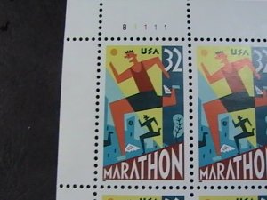 US # 3067-MINT/NEVER HINGED--UL-PLATE # BLOCK OF 4---MARATHON---1996