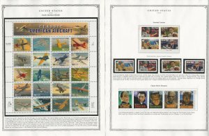 United States Stamp Collection 24 Scott Pages, Mint NH, 1997-1998, JFZ