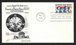 UNITED STATES FDC 6¢ Support Our Youth 1968 Fleetwood