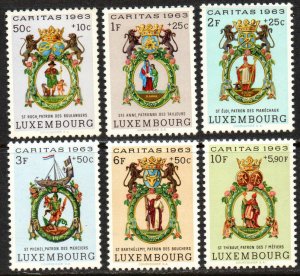 Luxembourg Sc #B234-B239 Mint Hinged