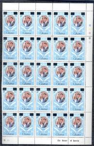 GHANA 3 DIFFERENT PROVISIONALS, ALL RARE DIANA STAMPS, MNH