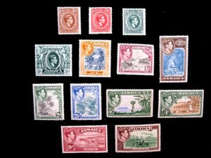 JAMAICA - SCOTT# 116-128 - CS - MNH - CAT VAL $110.00