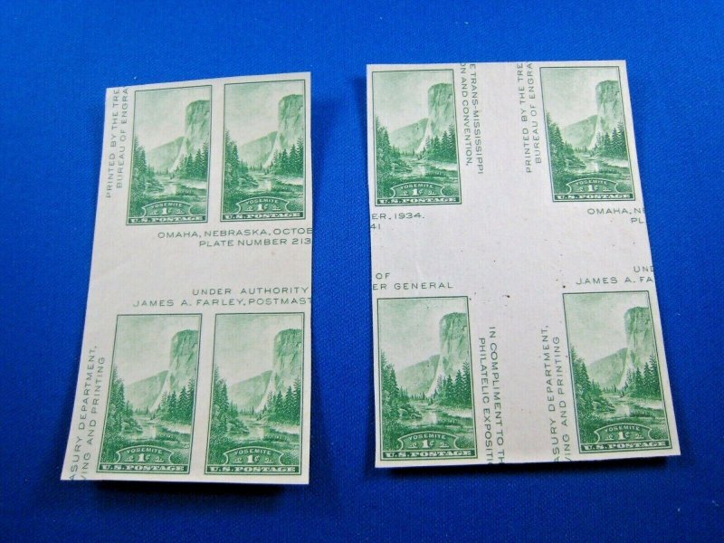 UNITED STATES 1935  -  SCOTT # 769a   GUTTER BLOCKS    MNH