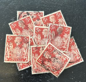 Great Britain #250? KGVI Lot of 10 Used stamps - Unchecked Minimum CV$24.00