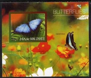 Maldive Islands 2014 Butterflies #1 imperf s/sheet unmoun...