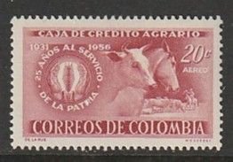 1957 Columbia - Sc C296 - MH VF - 1 single - Bank type