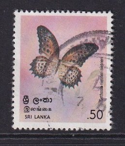 Sri Lanka  #535 used 1978  butterflies 50c