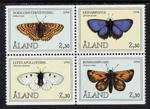 Aland Islands 1994 Butterflies set of 4 (ex booklet) unmo...