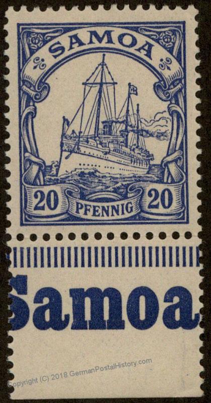 Germany Samoa Mi10 MH Named Margin single 85455