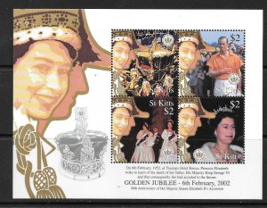 ST.KITTS SG685A 2002 GOLDEN JUBILEE MNH