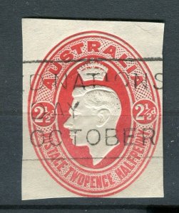 AUSTRALIA; Early 1900s GVI fine used Postal Stationary Piece