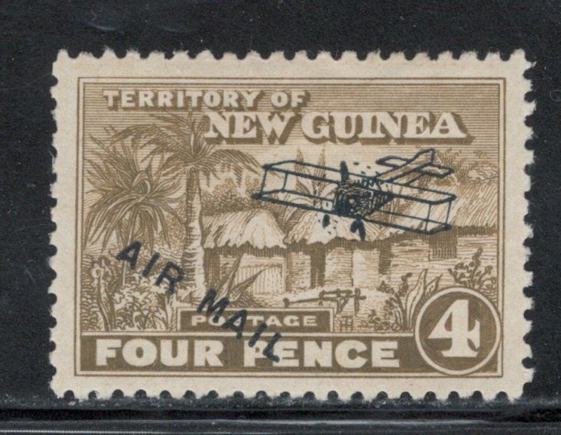 New Guinea 1931 Air Mail Overprint 4p Scott # C6 MH