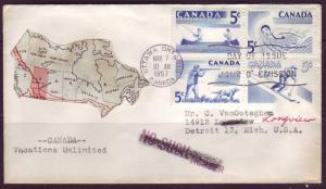 Canada 365-368 Used, on FDC