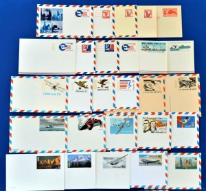 1949-2001 US Sc. #UXC1-UXC28 complete set of air postal cards, very good shape