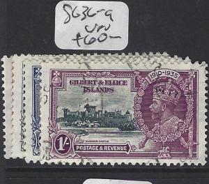 GILBERT AND ELLICE ISLANDS (P1804B) KGV  SILVER JUBILEE  SET  SG 36-9     VFU