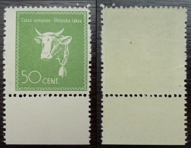 WWII-1942-SLOVENIA-ITALY-YUGOSLAVIA- REVENUE STAMP (MNH) R! cow fauna animal J8