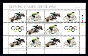 [56425] Ireland 1988 Olympic games Seoul Cycling Horse MNH