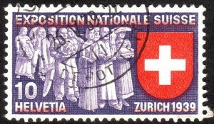 1939, Switzerland 10c, Used, Sc 247