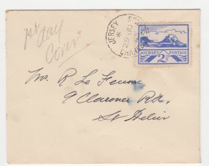 1943 Jersey 2½d  Blampied View,  on clean commercial FDC