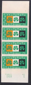 Sweden #870a, United Nations 25th Anniversary,  Complete Booklet, NH, 1/2 Cat.