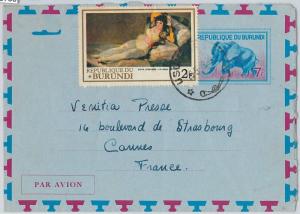 59795 -  BURUNDI - POSTAL HISTORY:  AEROGRAMME stationery cover 1968 -  ELEPHANT