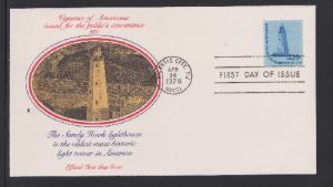 1605 Sandy Hook Lighthouse Unaddressed Fleetwood FDC