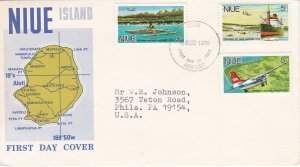 Niue # 136-138, Opening of the Niue Airport, First Day Cover