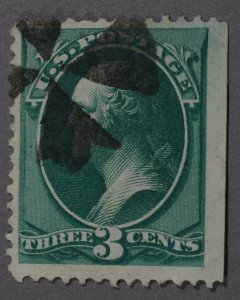 United States #147 Used Fine/VF Deep Green Color Geometric Cancel