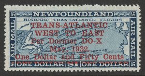 NEWFOUNDLAND : 1932 Trans-Atlantic $1.50/$1 blue. MNH **. 