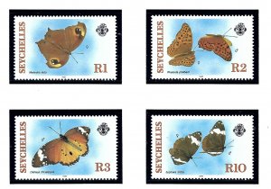 Seychelles 610-13 MNH 1987 Butterflies