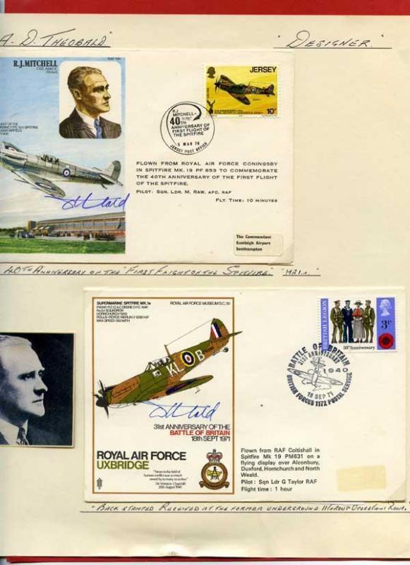 HA1 and SC30 Supermarine Spitfires Signed by Designer Tony Theobald