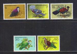 Papua new guinea  Scott # 465-69 protected birds  MNH