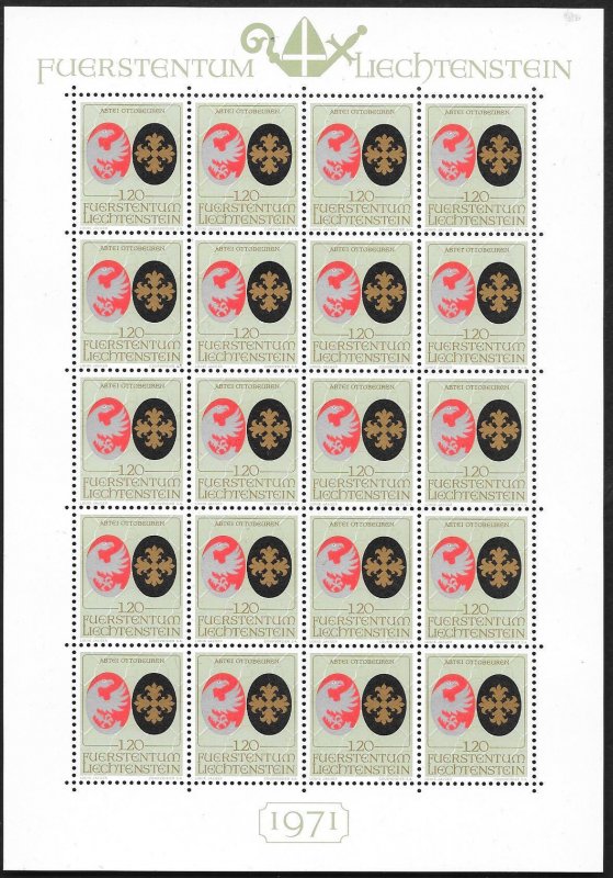 LIECHTENSTEIN (80) All different Sheets of stamps ALL Mint Never Hinged